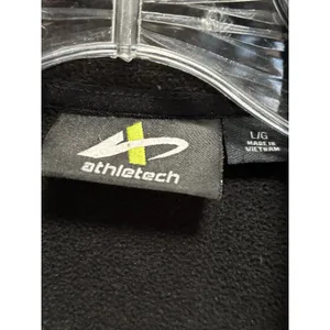 Athletech Puffer Jacket‎ Zip Up Size Large Zip Pockets Fleece Lined Black Toggle thumbnail 2