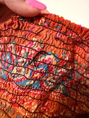 Hippie Pants harrem pants, flowy and soft rayon, bohemian print, pull up, sz M/L thumbnail 8
