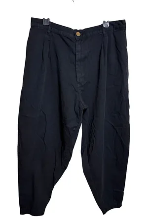 Big Bud Press Basic Black Pleated Trousers Size XL 100% Cotton thumbnail 1