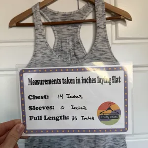 Lululemon Gray Space‎ Dye Racerback Tank Top Open Back Split Detail Womens Small thumbnail 2
