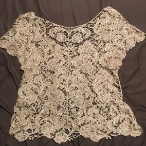 Crochet Sparkle Lace Top thumbnail 1
