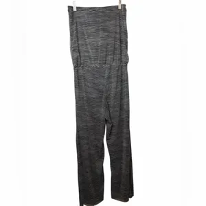CYNTHIA ROWLEY Black White Stripe Strapless Jumpsuit thumbnail 2