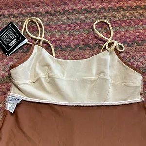 Nwt Vtg Newport News Swim Brown Dress thumbnail 6