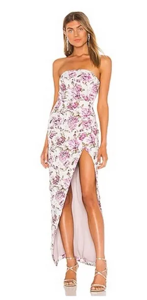 Michael Costello x REVOLVE Violet Gown in Pink Floral thumbnail 1