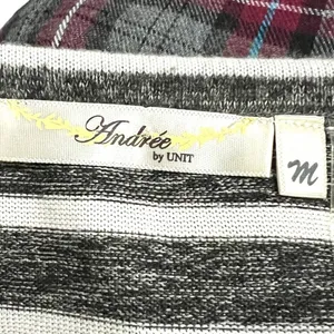 Andrée by Unit (M) Striped Plaid Pocket Elbow Patch Pocketed Swing Dress thumbnail 6