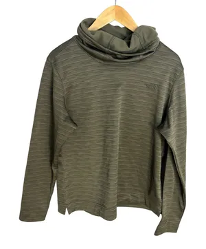 The North Face Pullover Womens Large Green Excellent Funnel‎ Neck Fleece Top thumbnail 1