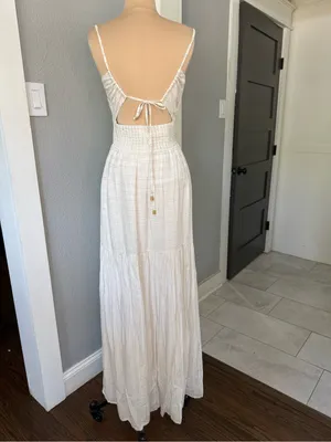 NWT Revolve L*Space Zuri Maxi Dress in Cream Size XL thumbnail 7