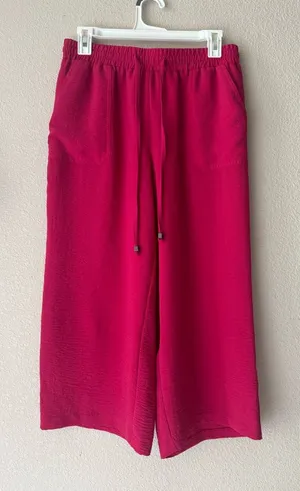 New York Clothing Company Bright Fuchsia Elastic Waist Pants thumbnail 1