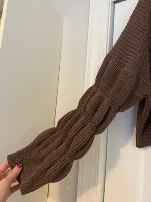 Fab’rik brown fun sleeve sweater thumbnail 3
