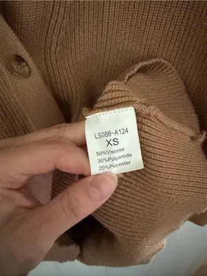 Lillusory Oversided Tan Knit Cardigan Sweater Size Extra Small thumbnail 5