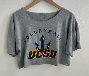 Russell Athletic UCSD Volleyball Cropped Off the Shoulder Tee thumbnail 1