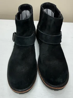LLBean Old Port Black Suede Ankle Boot Sz 8 thumbnail 4