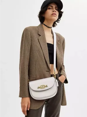 Coach Harley Crossbody Bag CM705 Glovetanned Leather Brass/Chalk NWT thumbnail 3