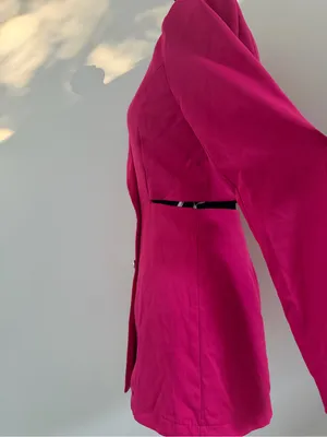 Lulus Ahead of the Trend Hot Pink Long Sleeve Blazer Romper thumbnail 4
