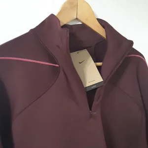 Nike Women's Universa Dri-Fit 1/4 Zip in Burgundy Crush size L NWT $110 thumbnail 9