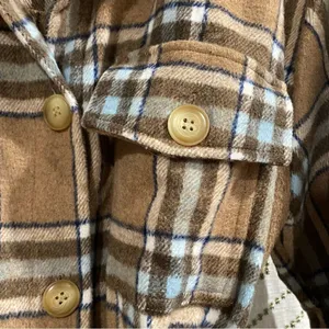 Kori America Plaid Shirt Jacket Shacket Belted Coat Size Medium thumbnail 4