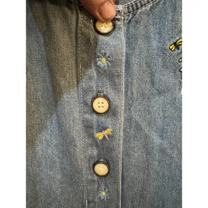Vintage Winnie the Pooh denim overall dress Size Small Pinafore thumbnail 5