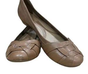 Naturalizer Tan Leather Ballet Flats Maude thumbnail 1