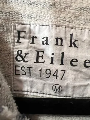 FRANK & EILEEN Blue Kane Striped Capelet Hoodie M thumbnail 11