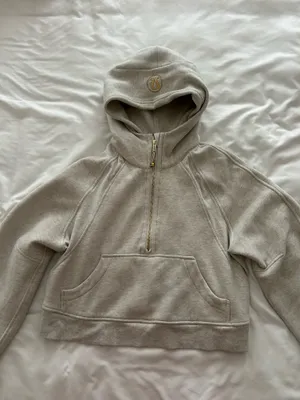 Lululemon Cropped Half Zip Scuba Hoodie Athletic Sweatshirt thumbnail 1