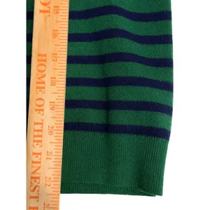 Maeve By Anthropologie Harmon Sweater Tee Green-Blue Stripes Short Sleeve Sz XS thumbnail 8