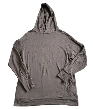 Aerie Brown Modal Blend Long Sleeve Hoodie Pullover Size Small thumbnail 1