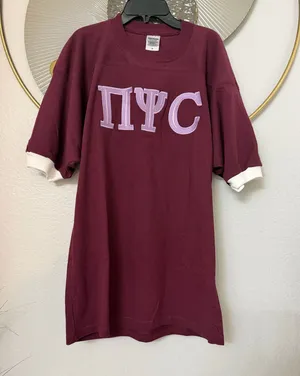 Pi Beta Phi Collegiate Maroon Short Sleeve Tee Red Size M thumbnail 1