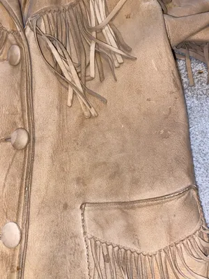 VTG 70s Jo-Kay Suede Leather Jacket Tan/Light Brown Western Fringe FUC thumbnail 12
