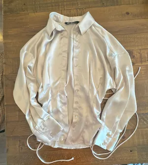 ZARA Satin Effect‎ Button-Up Blouse thumbnail 1
