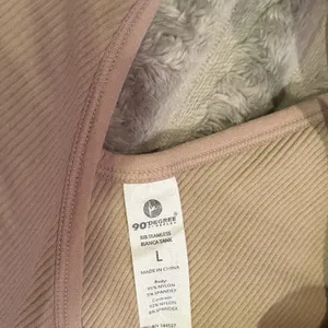 Old Navy & 90 Degree by Reflex Sports Bra Bundle Marble & Ribbed Tan Large thumbnail 4