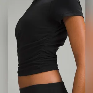 lululemon athletic All It Takes Short Sleeve Shirt Nulu in Black thumbnail 4