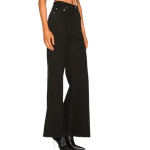 Levi’s premium high loose flare jeans in black size 25 thumbnail 3