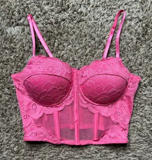 Say What? Pink Corset Top thumbnail 1
