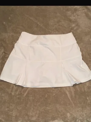 White Women's Pleated Tennis Skirt thumbnail 3