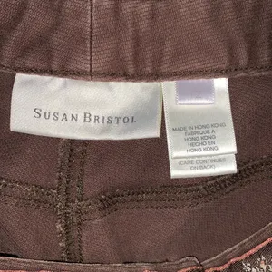 Vintage Susan Bristol Women’s Brown Corduroy Vest&pants set Floral Embroidery M thumbnail 18