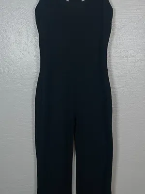 Beyond Yoga Women S Black Space Dyed All Around Jumpsuit Built in Bra Bootcut thumbnail 3