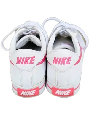 Nike Women's Pink White Sneaker Shoes Leather Size 8 Vintage Y2K 90s girlcore thumbnail 9