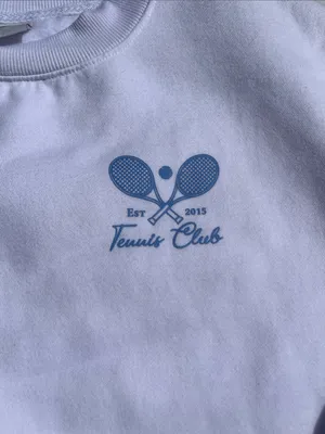 White Tennis Club Crewneck Sweatshirt thumbnail 3