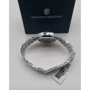 Montres Prestige MPW-0222 Silver Tone Crystal Swirl Bezel Dress Watch New thumbnail 3