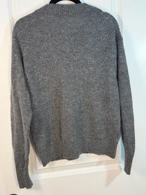 Quince Baby Alpaca Merino Wool Blend Crewneck Sweater Grey Size M thumbnail 3