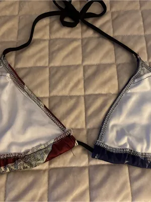 Women’s 2 Piece Side Tie Patriotic Bikini Swimwear Size L thumbnail 5