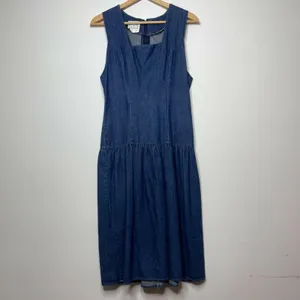 Vintage 90's You Too Babes 5 Juniors‎ Women's Denim Jumper Dress (Waist 31") thumbnail 2