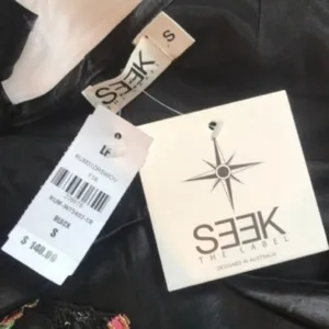 NWT Seek the label black floral slip dress thumbnail 4