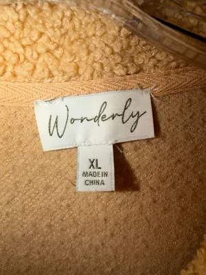 Wonderly Women's Camel Brown Sherpa Fleece Shacket Jacket Size XL thumbnail 9