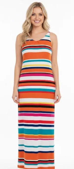 Lila Rose striped maxi dress multicolor size 2 thumbnail 1