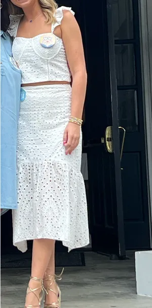 White Midi Skirt Set thumbnail 2