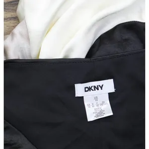 DKNY Womens Satin Colorblocked Slip Dress Black / Cloud / Eggshell 10 thumbnail 3
