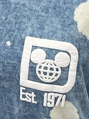 Disney Blue Acid Wash Walt Disney World Est 1971 Spirit Jersey Adult Medium thumbnail 3