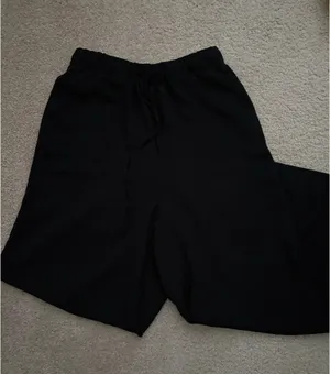 black wide leg flowy pants thumbnail 1