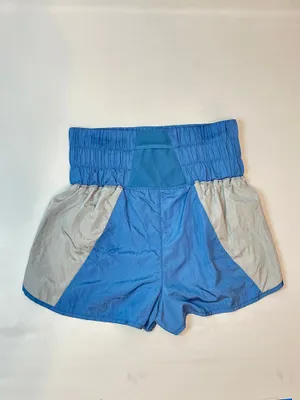 Free People Movement NWOT The Way Home Colorblock Shorts - Royal Blue/Silver - S thumbnail 4